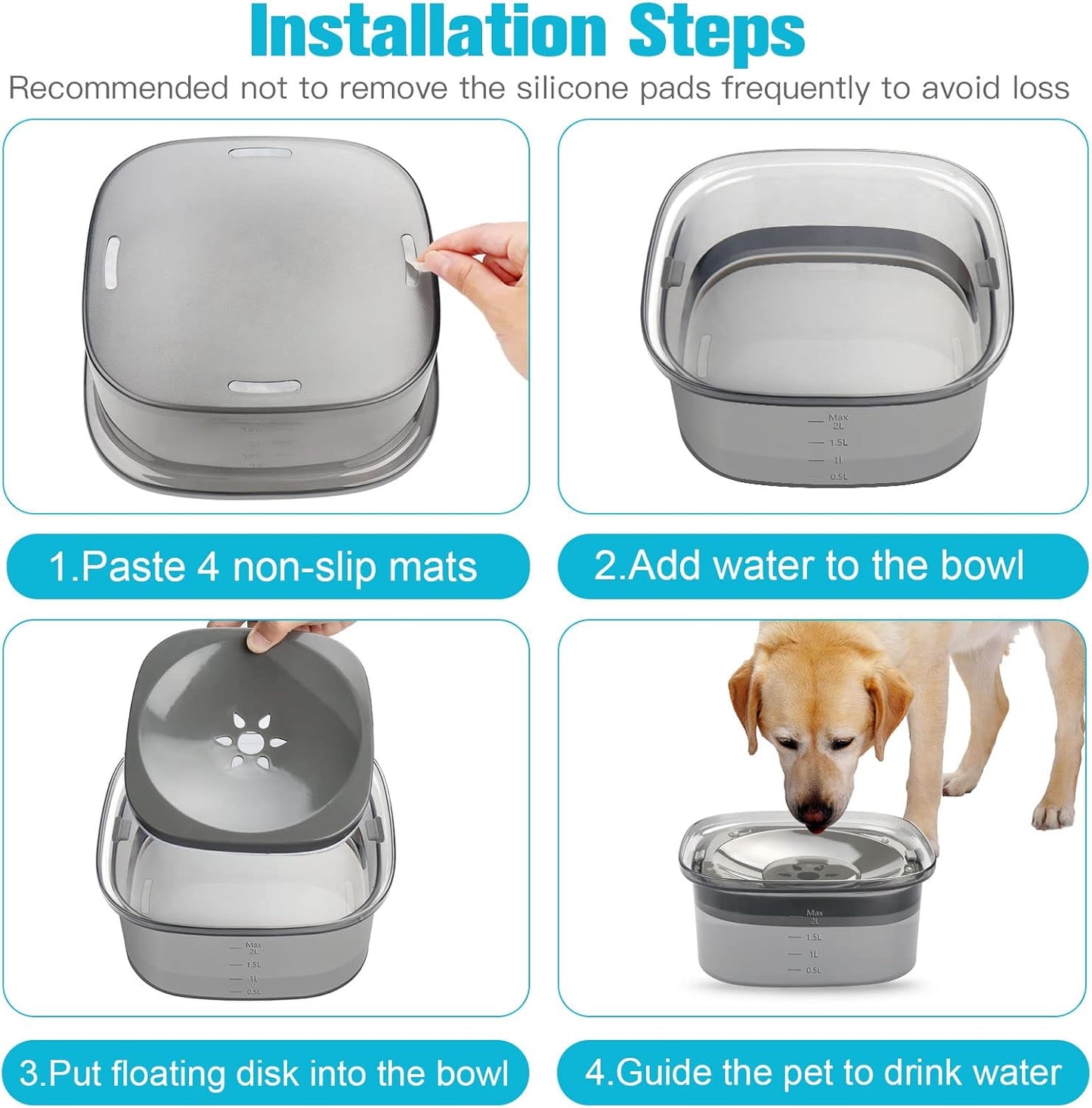 TravelSafe No Splash Water Bowl for Happy Pets