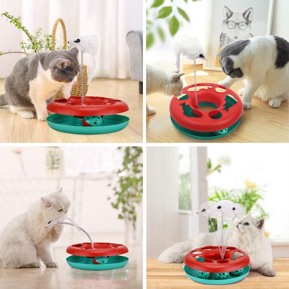 Interactive Cat Track Toy with Balls & Catnip