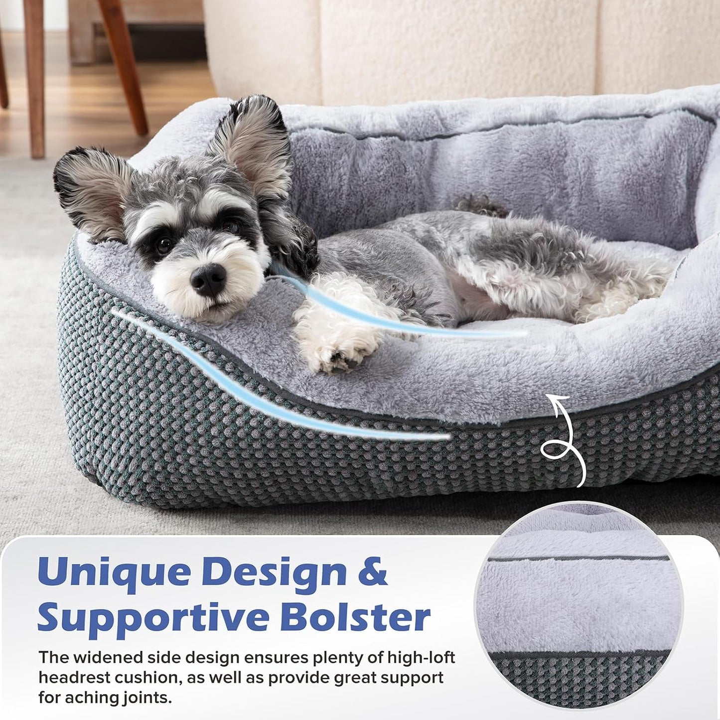 Anti-Anxiety Faux Fur Dog Bed