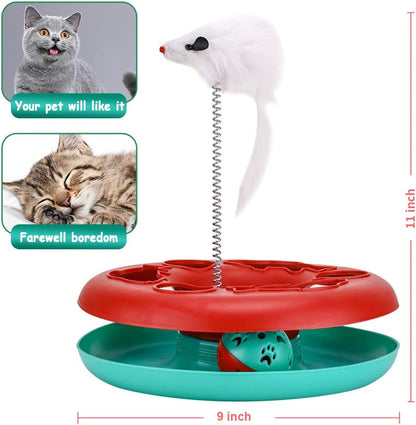 Interactive Cat Track Toy with Balls & Catnip