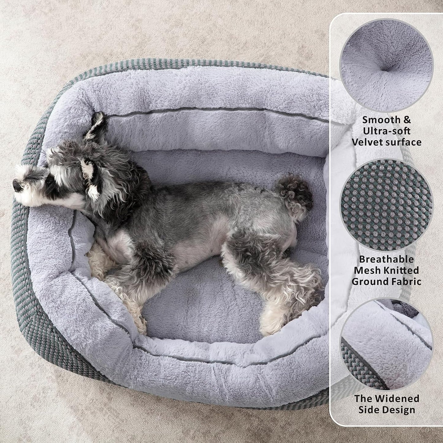 Anti-Anxiety Faux Fur Dog Bed