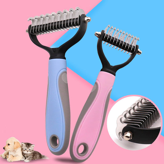 Stainless Double-sided Pet Brush Hair Removal Comb Grooming