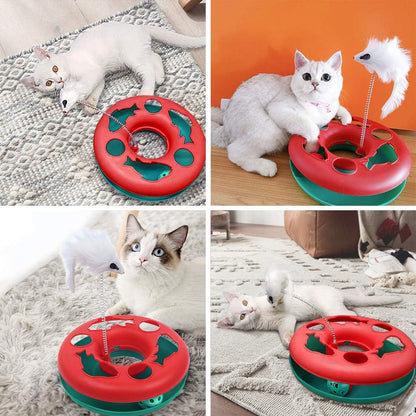 Interactive Cat Track Toy with Balls & Catnip
