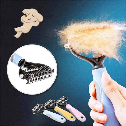 Stainless Double-sided Pet Brush Hair Removal Comb Grooming