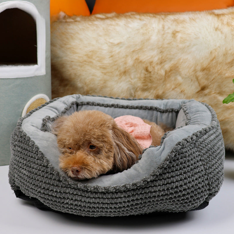 Anti-Anxiety Faux Fur Dog Bed