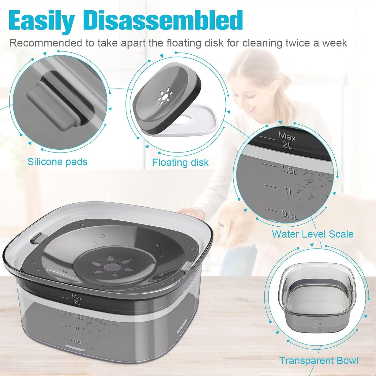 TravelSafe No Splash Water Bowl for Happy Pets