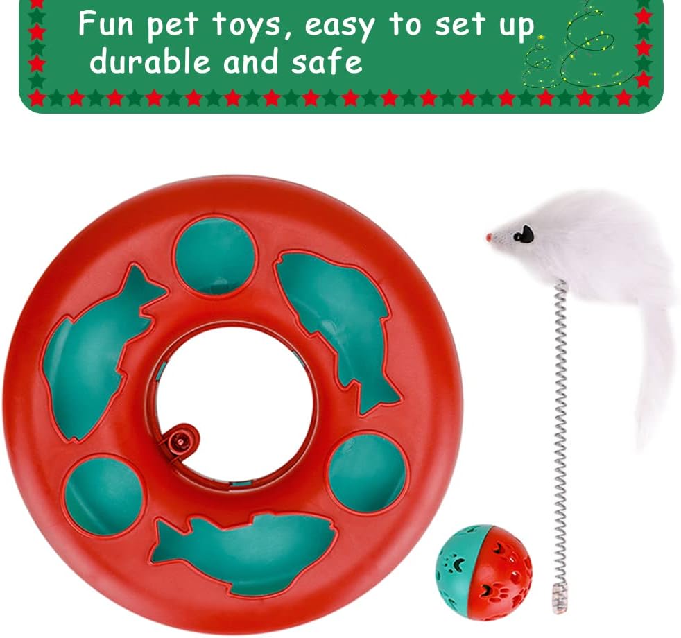 Interactive Cat Track Toy with Balls & Catnip