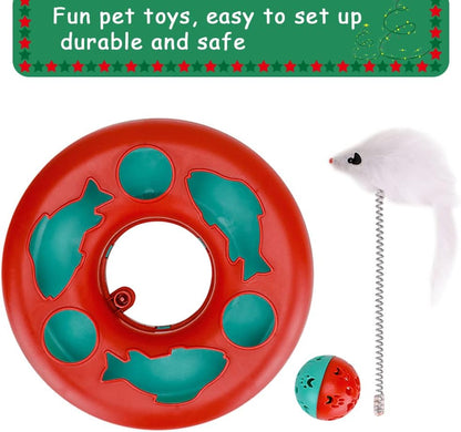 Interactive Cat Track Toy with Balls & Catnip