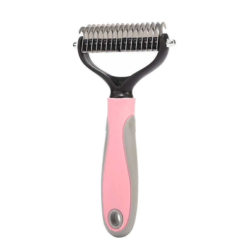 Stainless Double-sided Pet Brush Hair Removal Comb Grooming