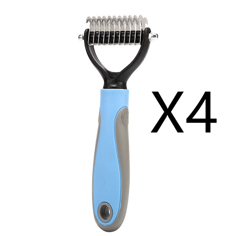 Stainless Double-sided Pet Brush Hair Removal Comb Grooming