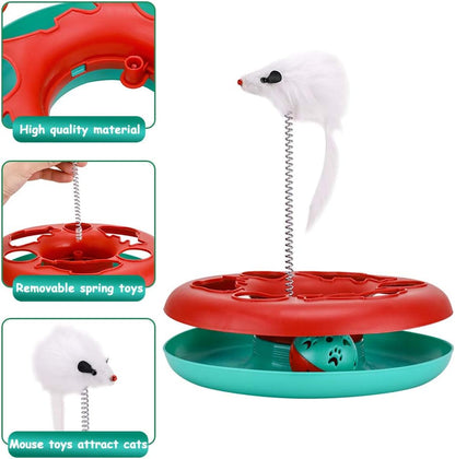 Interactive Cat Track Toy with Balls & Catnip