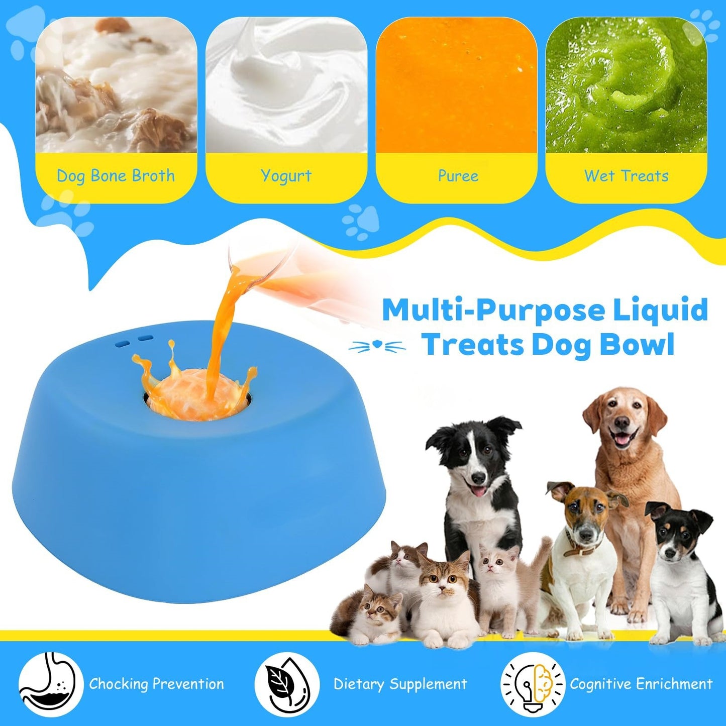 SmoothLick Anti-Choking Bowl for Stress-Free Feeding